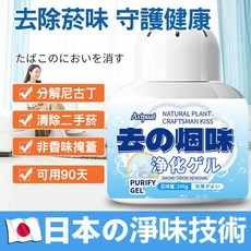 淨菸魔盒200g 菸味淨化凝膠，長效90天車用除味劑，冰箱除味劑，有效去除煙味、臭味，日本黑科技, 1個, 200g