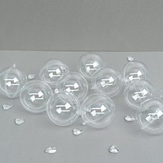 뮤즈 투명 원형 뽑기캡슐 소 7cm 12개 / 경품 뽑기볼 빈캡슐볼 투명구 장식캡슐, 1세트