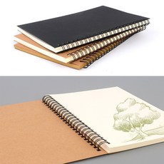 스케치 노트 50매 낙서장, 브라운+화이트