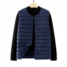 아빠 엄마 선물 경량 보온 베스트 [40-60대 부모님용 가벼운 슬림핏 방풍] 따뜻한 방한 오버핏 유니섹스 등산 낚시 캠핑 데일리 조끼