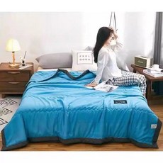 삼베이불 여름이불패드 홑이불 천연, [100x140cm] 용 이불, 1개, 레이크블루