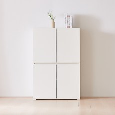 이노센트 플레 800 높은 2단 다용도 모듈 수납장 i103946, 아이보리