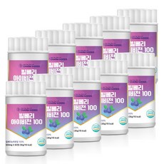 빌베리 영양제 정 농축분말 식약청인증 HACCP, 10개, 60정