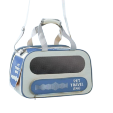 嬉皮狗 貓用 音樂律動寵物外出包 寵物外出籠 寵物提籠 貓咪外出提袋 寵物旅行包, 藍色, 1個