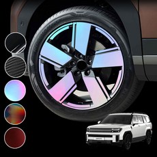 호환 싼타페 MX5 순정 휠 20인치 튜닝 스티커 홀로그램 카본 랩핑, MX5 20인치 (디자인플러스) - 블랙로즈