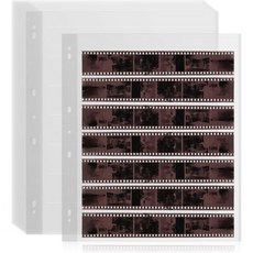 25피스 35mm 필름 네거티브 슬리브 보관 프레젠테이션 소재 사이즈 페이지는 6개의 프레임 스트립 7개를 담을 수 있어 필름을 수집하고 정리할 있습니다, 25 Pcs Negative Sleeves, 25 Pcs Negative Sleeves