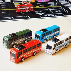 【台灣出貨】巴士遊覽車模型玩具，迴力巴士玩具車，多款交通巴士模型車，兒童玩具小汽車, 多款顏色, 1個