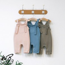 신생아 아기 오버롤 포켓 베이비슈트 가을아기옷