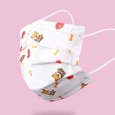 엠제이마트 아동 캐릭터 개별포장 마스크 덴탈 소형, 화이트시바견, 1개, 1개입