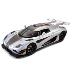 비브랜드 Koenigsegg 코닉세그 Agera 아제라 One:1 원 슈퍼카 1대24 1:24 자동차 모형 다이캐스트, 실버