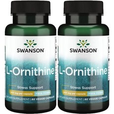 스완슨 엘 오르니틴 500mg, 60정, 2팩, 60정