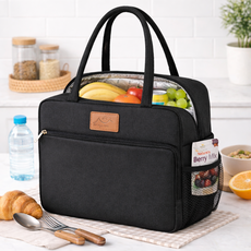 로에비스 대용량 단열라이너 보온 보냉백, 1개, 블랙