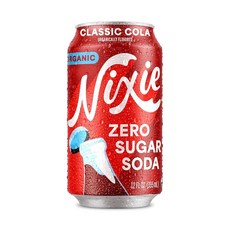Nixie 유기농 무설탕 소다 클래식 콜라 설탕 0개 칼로리 건강한 소다 팝 GMO 프리 카페인 40mg 355ml(12온스) 캔 (1개) 254493, Nixie 유기농 무설탕 소다, 클래식 콜라, 설탕 0, 1개, 355ml