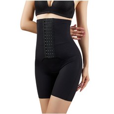 超高腰排扣冰絲收腹束褲
