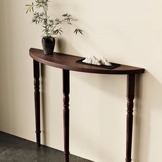 반원형 콘솔 거실 선반 현관 600 원목 체리색 월넛 골드프레임 현관데스크, A. 블랙 80x25x80