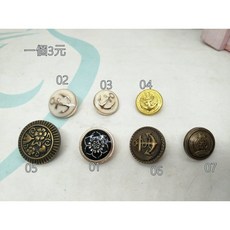 愛心手工材料鋪 造型鈕扣 樹脂扣 拼布DIY材料, 1個, 03小白鐵錨1.5公分