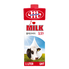 믈레코비타 아이러브밀크 3.5% 멸균우유, 1L, 12개