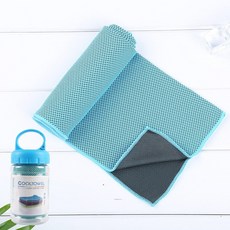 COOL TOWEL 涼感巾 運動毛巾 吸水毛巾 健身毛巾 頭巾 降溫毛巾, 湖藍, 1個