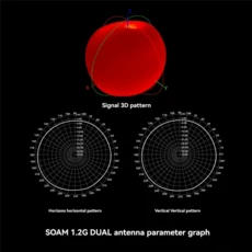 정시출고 RC FPV 쿼드콥터 드론 프리스타일 액세서리 부품 1.3G용 듀얼 안테나 RHCP SMA 170MM, 01 Black 1.2G