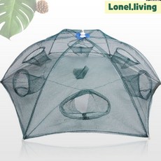 로넬리빙 우산형자동통발 새우망 어망 통발 6각6구 접이식 낚시통발 1개