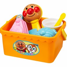 麵包超人 ANPANMAN 正版 挖砂 砂堆 提籃 玩具組 (附收納籃), 1個