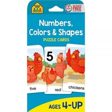School Zone Numbers Colors & Shapes Puzzle Cards: 56 Flash Cards Pre-K Preschool Kindergarten, School Zone Numbers, Colors &