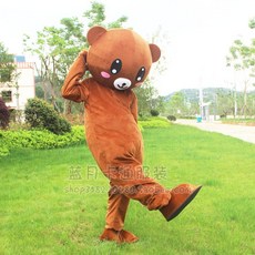 동물탈 오리탈 분장 인형 판촉 B타입 행사용 라지 파티, 단일 사이즈, 귀여운 곰