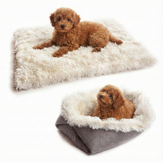 멍담 강아지 변신 쿠션 침대 겸용 2WAY, 1개, 베이지