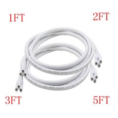 전기 커넥터 3 더블 LED 통합 튜브 T8 T5 핀 케이블 5FT 코드 1FT 연장 형광 전구 와이어 엔드, 04 5ft 150cm, 1개