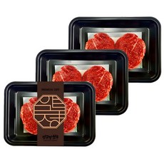 1++등급 한우 안심 600g(200gx3) 구이용 스테이크 이유식용 투뿔한우 마장동 프리미엄 소고기 [냉장], 없음, 없음