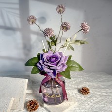 YuMi bear 擴香瓶 乾花藝香氛瓶, 1個, 薰衣草(芳香寧靜),單瓶裝200ml大容量