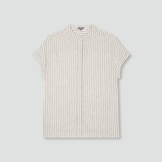 JAJU 여 리넨 블렌디드 캡소매 셔츠 J115203108049 549326