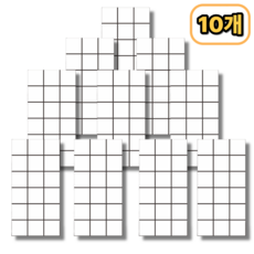 어반픽스 깔끔한 붙이는 접착식 데코 타일 폼블럭 대리석 시트지 DIY, 그리드 화이트 10개입