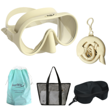 써핏 아쿠아틱 롤업 스노쿨링 장비 세트, 버터 크림