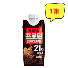 롯데 오트몬드 프로틴 제로슈거 초코, 250ml, 1개