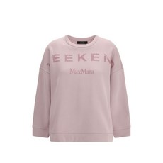 위켄드막스마라 로고 프린트 크루넥 스웨트셔츠