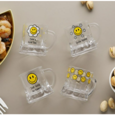 이플스토리 귀염뽀시래기 스마일 홈술 핸들 소주잔 4종 세트, 2세트