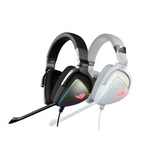ROG Delta RGB 電競耳機 華碩 有線耳機, 白色+時尚耳機架