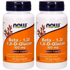 나우푸드 베타-1:3/1:6-D-글루칸 100mg 베지 캡슐, 2개, 90정