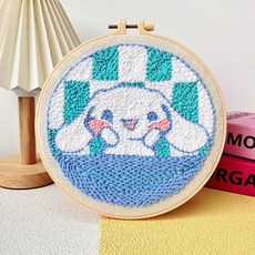 【超繪玩】現貨 戳戳繡 DIY手工繡材料包 兒童戳戳樂毛線畫 裝飾畫 兒童刺繡Diy材料包, hello丑魚, 1個