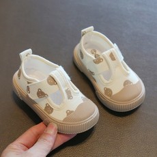 DFMEI 春秋方口寶寶鞋子卡通軟底學步鞋男女小童鞋嬰幼兒鞋底帆布鞋