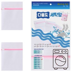 촘촘한 중형 고운 세탁망 40X50cm, 화이트, 2개