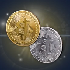 포춘쇼핑 모형 비트코인 기념주화 럭키코인, 골드