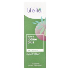Life-flo 라이프플로 아이오딘 2 fl oz (59 ml) 리퀴드 요오드 영양제, 59ml, 1