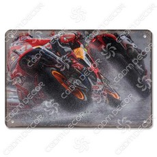 모터 스포츠 포스터 금속 주석 표지판 빈티지 오토바이 레이싱 플라크 벽 예술 장식 차고 클럽, 20x30cm, 25