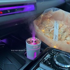 차량용 가습기 수분공급 led 무드등 가습 자동차 실내용, 기본 색상, 화이트