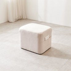 [마리베] 카멜 생활발수 패브릭 스툴, 아이보리(10333BST)