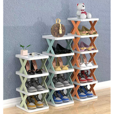 바른하나 심플 신발장 신발정리수납대, 그린6단