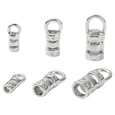 Clotiry 30피스 혼합 스타일 코드 엔드 캡 황동 튜브 크림프 비즈 스레드 엔드 팁 팔찌 키체인 주얼리 제작용