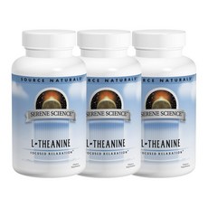 SOURCE NATURALS L-茶氨酸無麩質無糖錠 200mg, 30 件, 3個